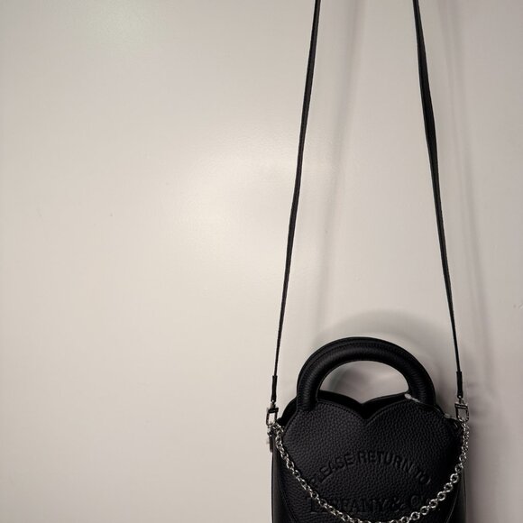Tiffany & Co. Bucket Bag Heart Purse In Black Leather NWT Authentic - Picture 5 of 9